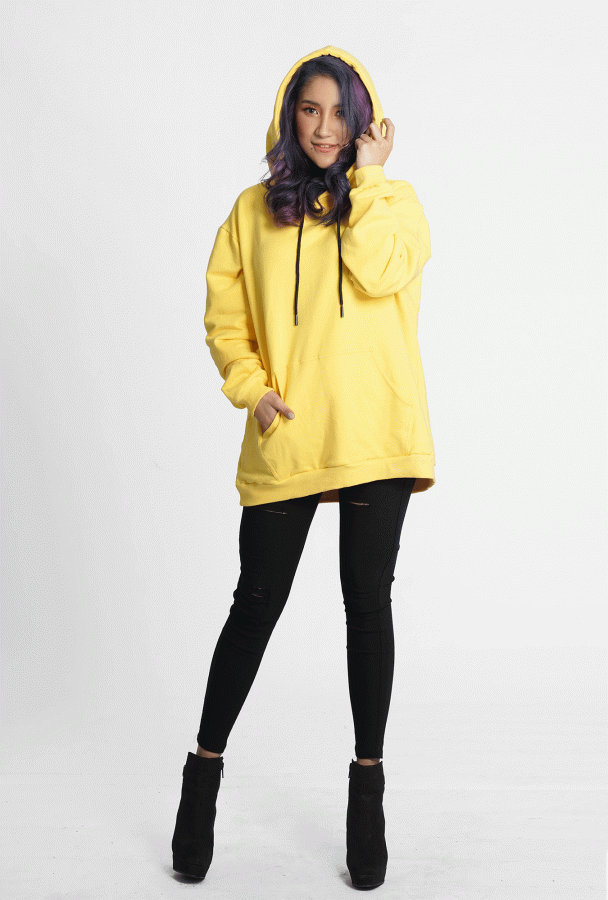 Golden Culture Autumn  Girl Hoodie (Yellow)